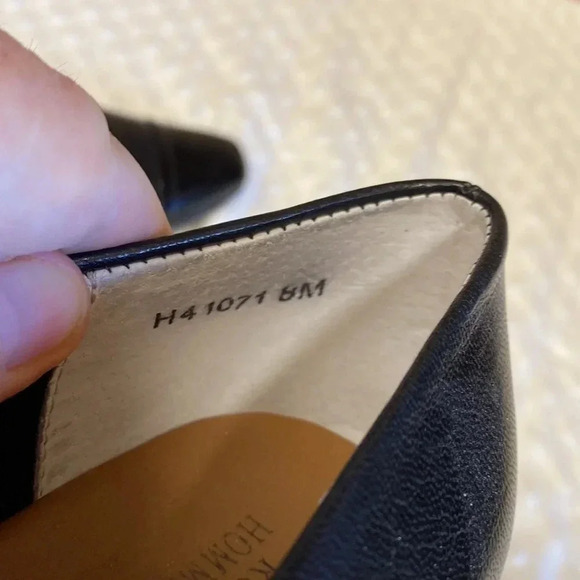 Ros Hommerson Black Leather Patent Toe Pumps - Picture 8 of 12